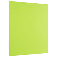 Jam Paper 24 lb Colored Paper - 8.5" W x 11" L - Ultra Lime Green - 100 Sheets-Color: Ultra Lime Green