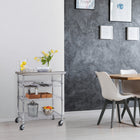 Seville Classics - Chariot de cuisine en acier inoxydable - 30 po L x 20 po l x 36 po H - Argent-Garantie limitée d'un an du fabricant
