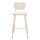 Zuo Zeal Barstool - Light Grey/Beige - Set of 4-Comfy polyester fabric and durable faux leather