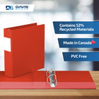 Davis Group Premium Economy Binder - D Ring - 2" - Red - 6 Pack-Ideal for Conferences, Reference, Colleges & Universities