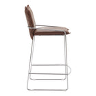 Zuo Pola Counter Stool - Brown-Dimensions: 21.3" L x 19.7" W x 36.6" H
