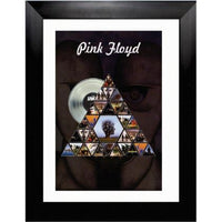 Pink Floyd Prism Discography with Platinum LP - Framed Print - 27" x 38"-Premium music memorabilia