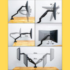 ShoppingAll Premium Monitor Arm Desk Mount for Dual Screen - White-Independent, full-motion arms: tilt, swivel, rotate for perfect alignment