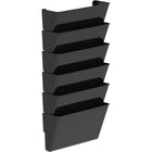 Storex Eco-Friendly Wall Files - Letter Size - Black - 6 Pack-Holds letter size documents and folders