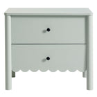 Modway Emmeline Scalloped 2-Drawer Nightstand - Sage-6
