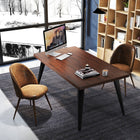 Homy Casa - Chaises d'accueil rembourrées - Lot de 2, tissu en suède brun-Dossier ergonomique offrant un bon soutien du dos et favorisant une bonne posture.

