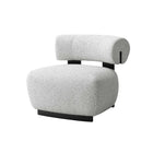 Manhattan Comfort Bartow 30.7" Mid-Century Modern Upholstered Accent Chair - Ivory and Black-Sink into Comfort with Framed Accent Chair