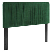 Modway Milenna Channel Tufted Performance Velvet Full/Queen Headboard - Emerald-Channel Tufted Full/Queen Headboard