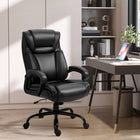 Vinsetto - Fauteuil de bureau exécutif en cuir PU à hauteur réglable - noir-La fonction bascule permet de faire une pause et d’étirer le dos