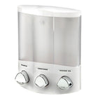Better Living Euro Dispenser Trio - White-Eliminates shower bottle clutter and container lifts off the wall for easy cleaning and re-filling
