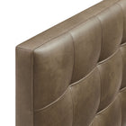 Modway Lily Vegan Leather Twin Size Headboard - Mushroom-Assembly Required