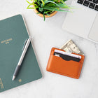 Decent Living - Portefeuille porte-cartes en cuir - Marron-La fente centrale permet de ranger les billets pliés en toute sécurité