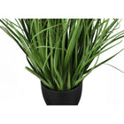 Monarch Specialties - Plante Artificielle - 23 po H - Gazon - Mis En Pot - Touche Réelle - Herbe Verte - Pot Noir-Aucun assemblage requis: dimensions du produit : 22 in. L x 22 in. W x 22,5 in. H
