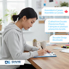 Davis Group Plastic Clipboards - Letter Size - 9" W x 12" H - Red - 6 Pack- features a 12" ruler on the edge, inches on one side, centimeters on other side