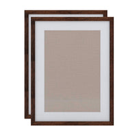 Decent Living Solid Wooden Picture Frame - 18" x 24" - Walnut Colour - 2 Pack-Material: 100% Natural Solid Wood (Okan / Teak)