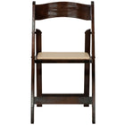 Flash Furniture – Chaise pliante en bois d’arbre fruitier série HERCULES avec siège en vinyle rembourré (XF-2903-FRUIT-WOOD-GG)-Siège rembourré en vinyle beige