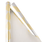 JAM Paper Christmas Wrapping Paper - 30" x 12' - Silver & Gold Argyle -Silver & Gold Argyle Design