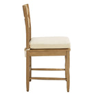 Modway - Jax Bois de chêne Chaise de salle à manger avec dossier ondulé en forme de rasoir et coussin in Lin de chêne usé-Conception sans bras