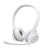 Logitech H390 Wired Stereo Headset for PC/Laptop with Noise Cancelling Mic - White-Digital Stereo Sound: Fine-tuned drivers provide enhanced digital audio for music, calls, meetings and more