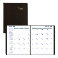Blueline 2025-2026 Essential 16-Month Monthly Planner - 9-1/4" x 7-1/4" - Black - Bilingual-16-Month: September 2025 to December 2026