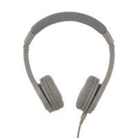 BuddyPhones Explore+ Headphones - Grey Matter-Headphone style on-ear, design for kids with SafeAudio