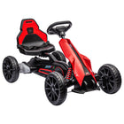 Aosom 12V Kids Electric Go Kart for 3-8 Year Olds - Red-High and low speeds, ranging from 1.9-3.1 Mph(3-5 km/h) 