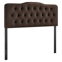 Modway Annabel Stain-Resistant Performance Velvet Queen Headboard - Chocolate Brown-Stain-Resistant Performance Velvet