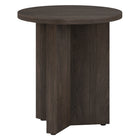 Hudson&Canal - Table d'appoint ronde Anders de 50 cm de largeur, , brun aulne-Le plateau de table a une capacité de poids de 50 lb