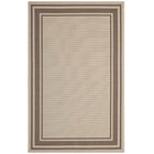 Modway Rim Solid Border Indoor/Outdoor Area Rug - 8 ft W x 10 ft L - Light/Dark Beige-Solid Border Borderline Area Rug