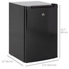 HOMCOM 3 cu ft  Compact Upright Mini Freezer with Reversible Single Door - Black-Manual defrost setting ensures hassle-free cleaning