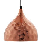 Modway - Dimple Or rose en forme de cloche de 11" Lumière suspendue-Câble tressé à deux noyaux ajustable