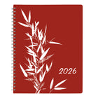 Blueline 2026 DuraGlobe 14-Month Monthly Planner - Bamboo Fibre Paper - 8-7/8" x 7-1/8" - Joyful - Bilingual-One month on each spread, one ruled block per day