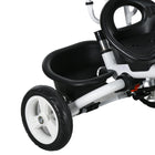 Qaba 6-in-1 Toddler Tricycle with Parent Push Handle and Cupholder - Pink-Material: PP, Metal, Polyester 