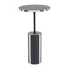 Zuo Regles Side Table - Multicolor-Natural Marble round shape tabletop