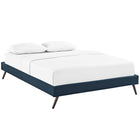 Modway Loryn Fabric Full Bed Frame with Round Splayed Legs - Azure-Ten Wood Support Slats