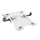 ShoppingAll VESA Laptop Mount Tray for Monitor Arms and Stands - White-[LAPTOP MOUNTING COMPATIBILITY] The tray holds 10" -17" laptops securely and is compatible with 75mm x 75mm or 100mm x 100mm VESA mounting holes.