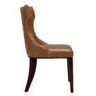 Manhattan Comfort - Lot de 2 chaises de salle à manger traditionnelles Reine 19,7 po en similicuir - coloris selle et noyer-Capacité de poids 136 kg Hauteur d’assise 47 cm
