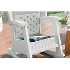 Suncast Rocking Chair with Storage - Ice Cube-UV Resistant.
