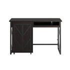 Thomasville Azuria 48" W Desk With Pull-Out Return And Power Center - Espresso -Return extends 20" and is 18.5" D