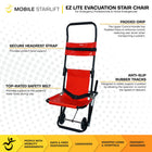 Mobile StairLift EZ LITE Evacuation Chair - Assorted Colours-Designed for two-person operation to simplify safe evacuation procedures