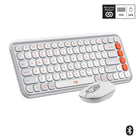 Logitech Pop Icon Bluetooth Keyboard & Mouse Combo - Off-White/Orange-Start With a POP: Stand out with this stylish Bluetooth Keyboard & Mouse Combo that's bold in design, compact, and comes with customizable Action Keys and Buttons so you can own your space
