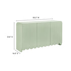 Modway Dahlia 55.5"  Fluted and Scalloped Sideboard Storage Cabinet - Sage-Fluted Door Fronts