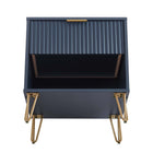 Manhattan Comfort DUMBO 20.07" Modern 1-Drawer Nightstand - Midnight Blue-10