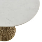 Modway Zale 36" Marble and Seagrass Dining Table - White Natural-7