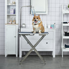 PawHut Foldable Dog Grooming Table for Medium Dogs - Blue-Includes a leash to secure the pet