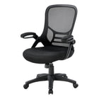 Monarch Specialties - 7367 Chaise de Bureau Ergonomique En Maille - Noire-Profitez d'un soutien optimal grâce à notre chaise de bureau à dossier moyen, dotée d'un tissu en maille noire respirante et d'un rembourrage en mousse moelleux pour un confort maximal