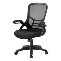 Monarch Specialties - 7367 Chaise de Bureau Ergonomique En Maille - Noire-Profitez d'un soutien optimal grâce à notre chaise de bureau à dossier moyen, dotée d'un tissu en maille noire respirante et d'un rembourrage en mousse moelleux pour un confort maximal