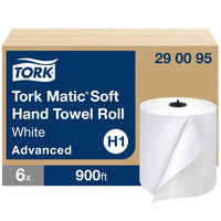 Tork Advanced Soft Hand Towel - 6 Pack-Tork Matic Soft Hand Towel Roll White H1: The perfect solution if you want your restroom to be hygienic and stylishly representative of your business quality. Even if your restroom has high-frequency use, your guests can dry their hands gently yet thoroughly with these super-absorbent bulk paper towels. The advanced quality paper towel also impresses with its attractive look.