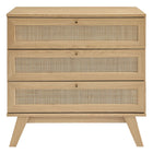 Modway Soma 3-Drawer Dresser - Oak-Non-Marking Foot Pads