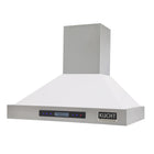 KUCHT KRH3615-W 36" 900 CFM Wall Mounted Range Hood - Stainless Steel/White-LCD display with sensor touch allow you to choose the right speed